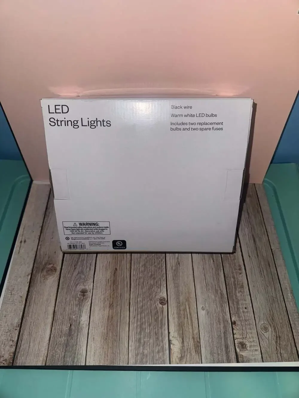 Room Essentials 10ct LED String Lights Woven Lattice Design 9ft Lighted Length
